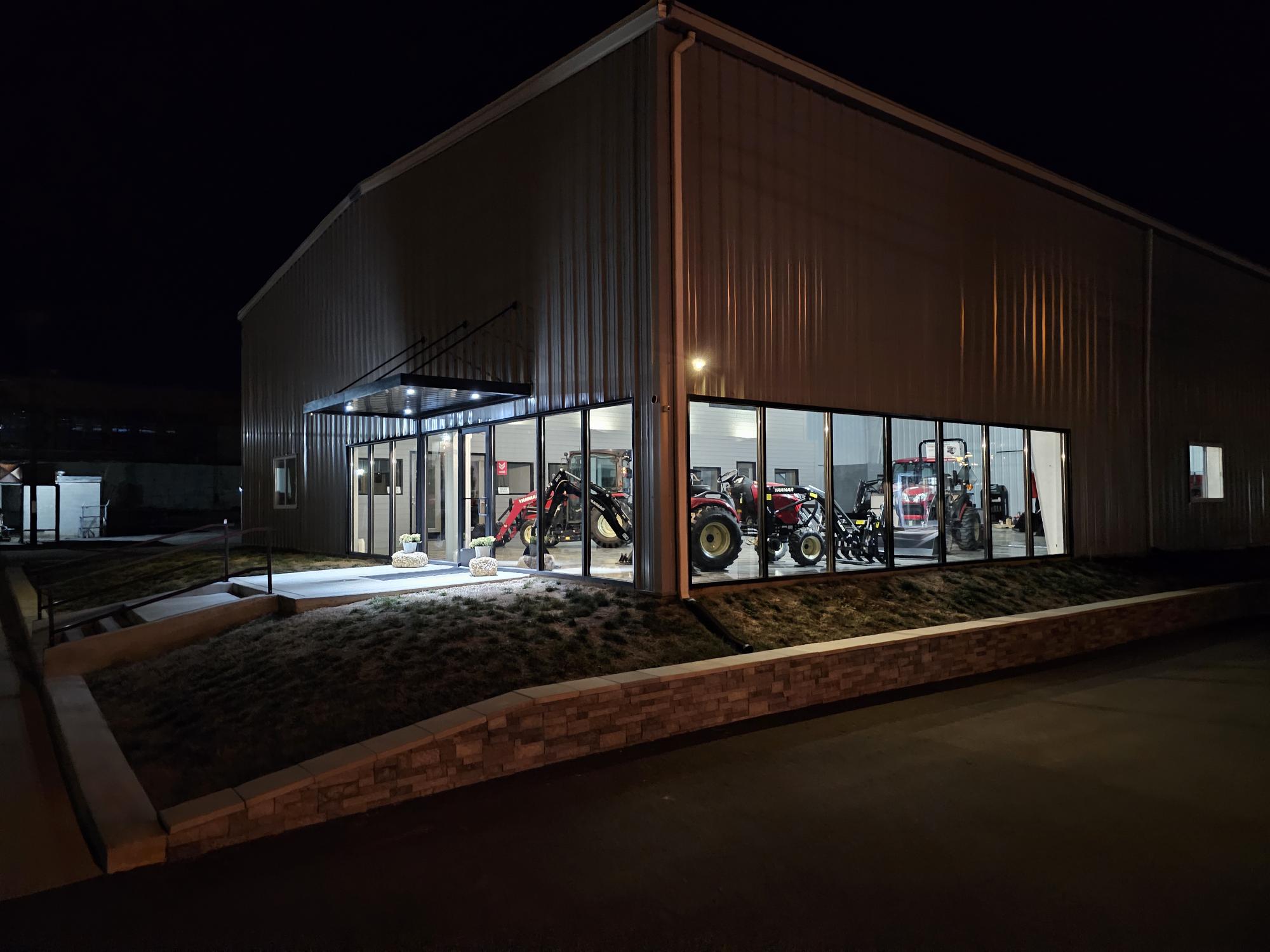 Another view of the building at night